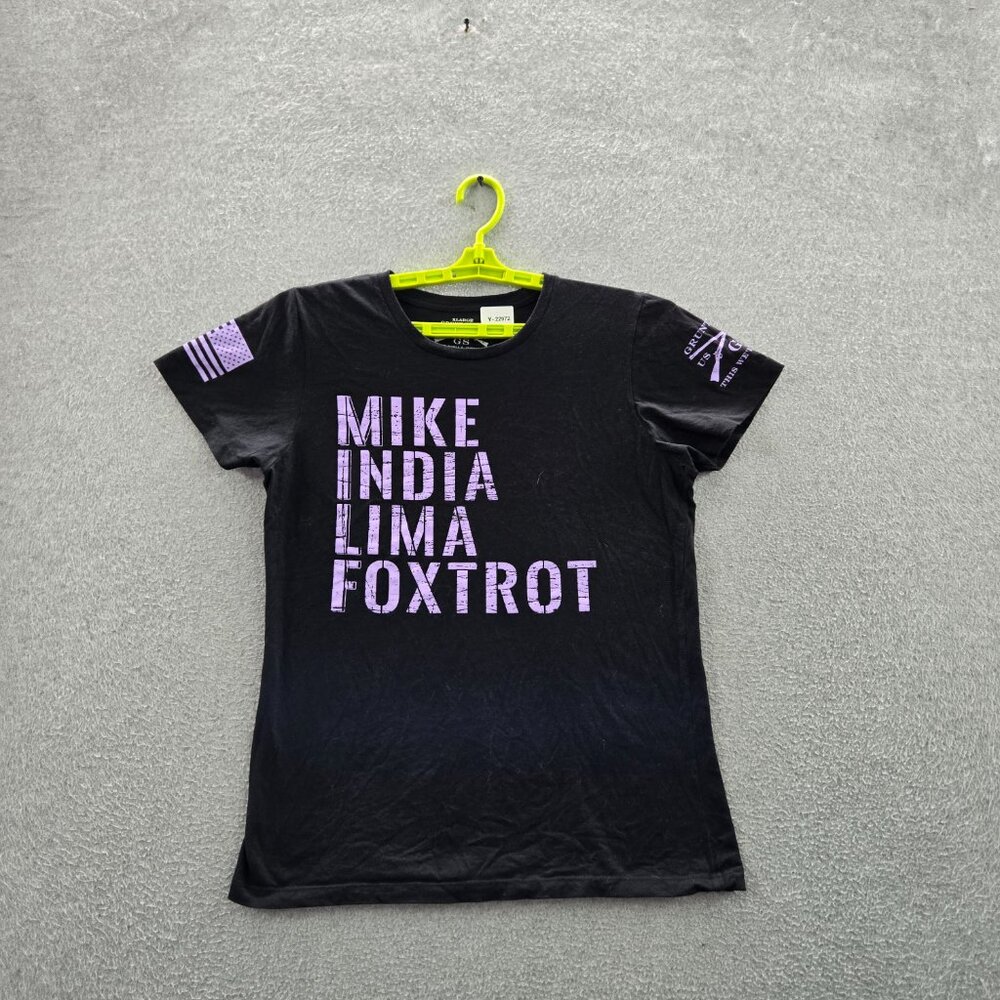 Grunt Style Women Shirt XL‎ Black MILF Military Phrase Logo Tee